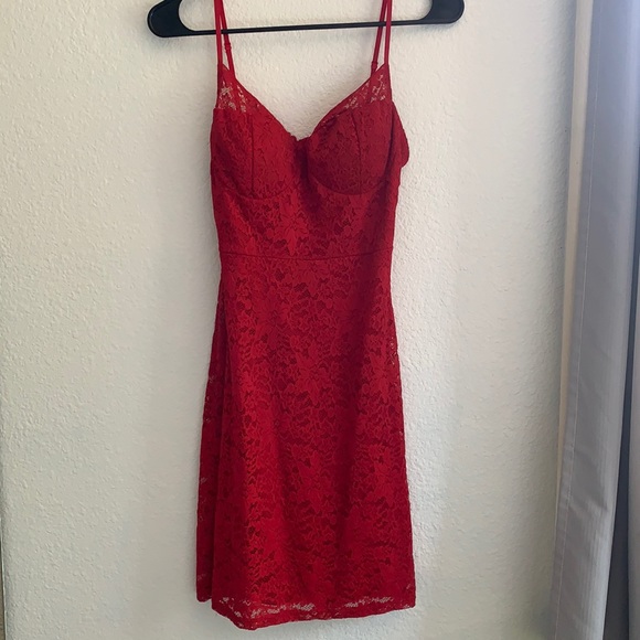 Windsor Red Lace Dress - Picture 1 of 5